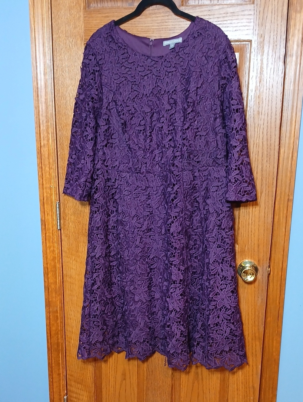 Jessica London Deep Purple Lace Evening Dress 18W